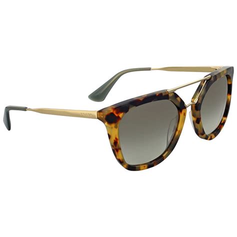 Prada Medium Havana Square Sunglasses PR 13QS .